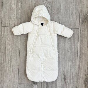 Baby Gap 0-3 months Ivory WARMEST CONVERTIBLE BUNTING BAG Winter